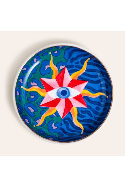 Luohu Porselen Tabak 10 Cm Renkli