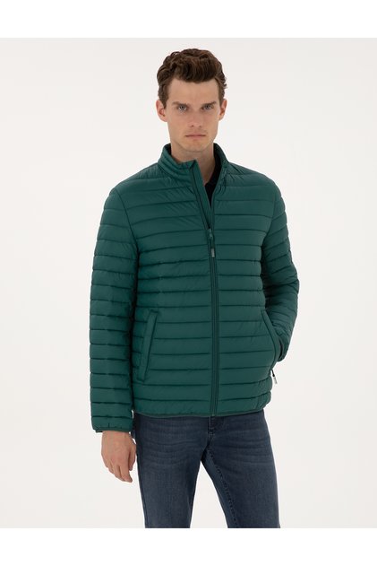 Koyu Yeşil Kapitone Basic Mont 50313921-VR079