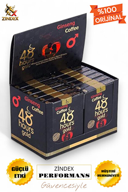 48 HOURS GOLD GINSENG Zindex 48 Hours Kahve 12'li Paket - Fiyatı