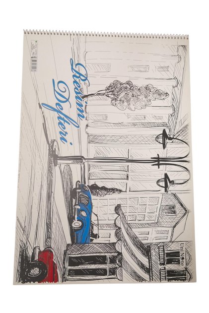 35X50 Spiral Bound Cardboard Cover Art Notebook 15 Sheets Large Size