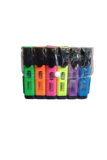 Set 6 buc Evidentiatoare, 6 Culori Intense, Uscare Instantanee,