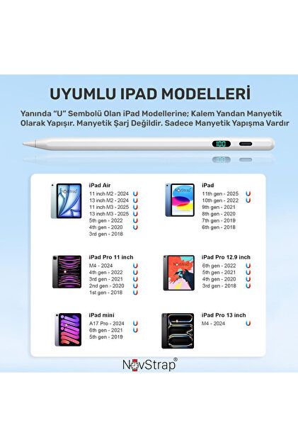 NovStrap Apple iPad Air 13 M2/M3 ile Uyumlu Dokunmatik Tablet