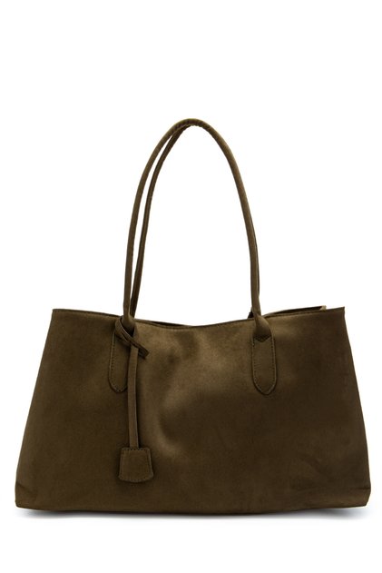 Suede Magnet Closure Diaz Handle Bag Khaki