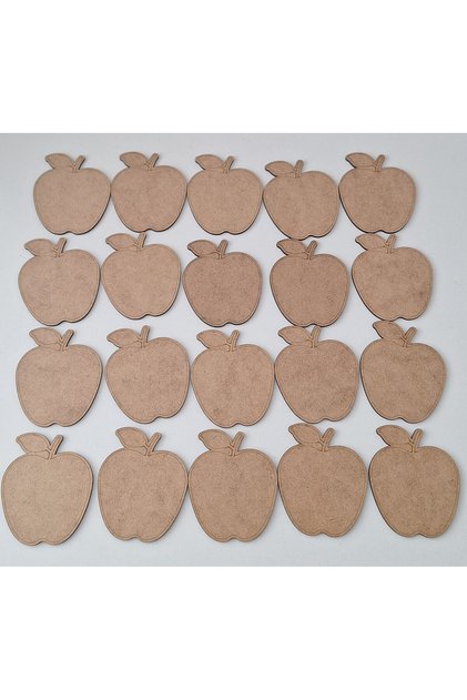 20 Pieces Apple Local Products Week Activity School Course Event Kindergarten Nursery Wooden Painting Set