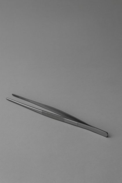 Professional Chef Tweezers Tongs Standard Gray Metal