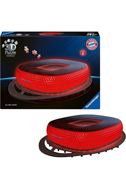 RAVENSBURGER 3D Puzzle Iconics Allianz Arena – FC Bayern Münih