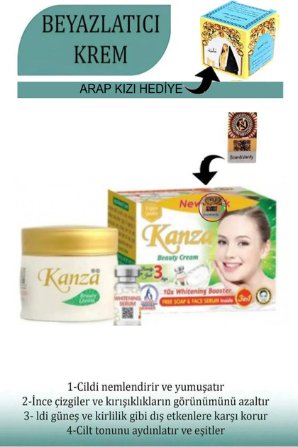 WAAW GOOD Kanza Beyazlatıcı Krem,Sabun Ve Serum Seti 3'Lü( 1 KUTU