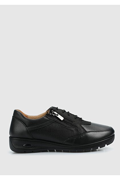 Black Leather Women's Shoes