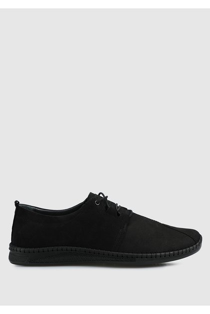 Black Leather Men's Shoes