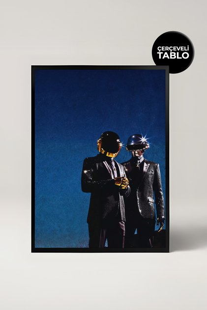 Daft Punk Müzik Tasarımlı Çerçeveli Tablo