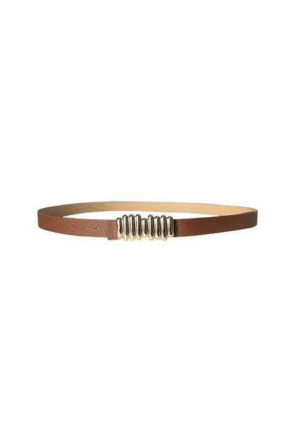 Gold Bar Design Brown Belt