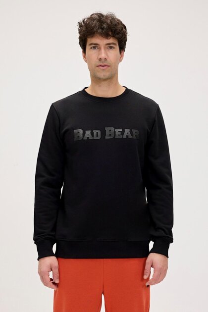 Men's Printed Sweatshirt Snow Black Crewneck