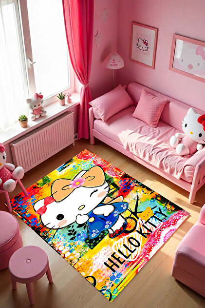 FG Store Hello Kitty Temalı Dijital Baskılı Makinede Yıkanabilir