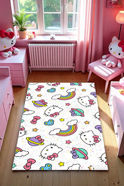FG Store Hello Kitty Temalı Dijital Baskılı Makinede Yıkanabilir
