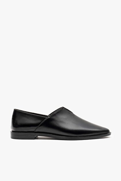 Nova Black Leather Women's Ballerinas