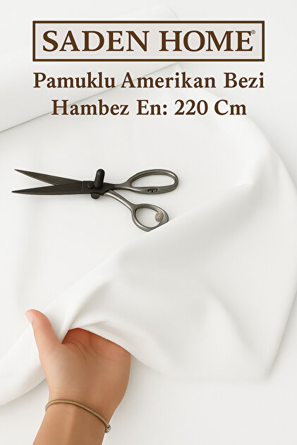 Amerikan Bezi Kumaş - Ham Bez Kumaş - Punch Kumaş - Kırlent-Masa Örtüsü-Runner-Astar-Döşemelik Beyaz