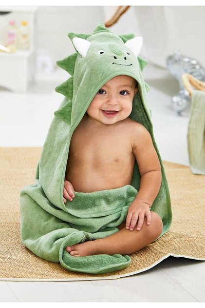 Outlet 100% Organic Cotton Soft Baby Girl-Boy Bath Swaddle Towel Green/Monster