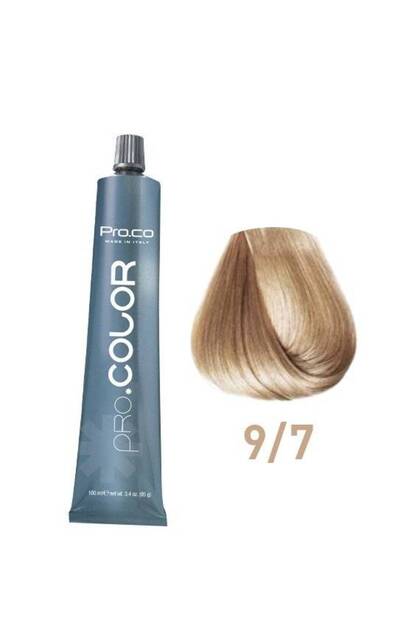 Vopsea de păr profesională PRO.COLOR 100 ml - Pro.Co - 9/7 Blond Bej Deschis