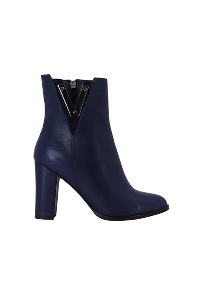 26078 Genuine Leather Women's Heeled Boots