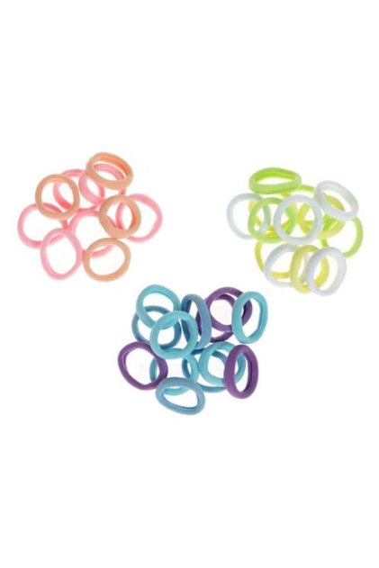 Set 36 elastice par pentru copii Antbro® in culori pale cu lurex