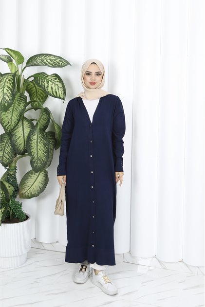Long Mercerized Cardigan