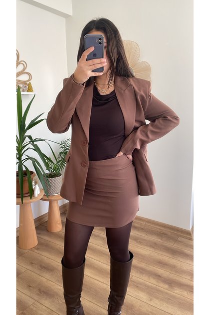 Blazer ceket etek takım
