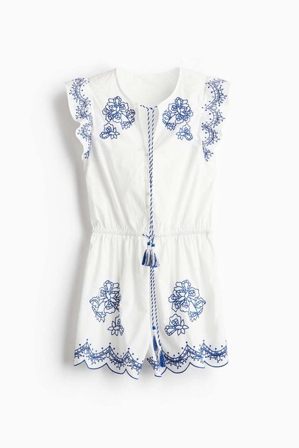 Embroidered playsuit