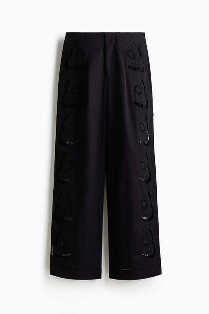 Broderie anglaise trousers