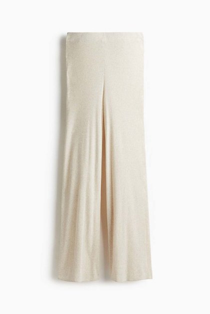 Rib-knit trousers
