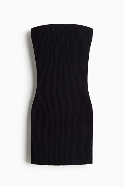 Rib-knit bandeau dress