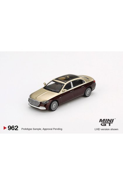 Macheta auto Mercedes-Maybach S 680 Gold/Dark Red Metallic 2024 (LHD) 1:64 MIniGT