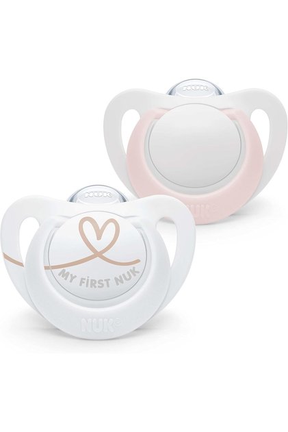 Pacifier Star Baby | 0-6 Months | BPA Free Silicone | Pink | Pack of 2