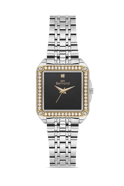 Srl1156.250 Gold & Black Steel Cord Women Wristwatch