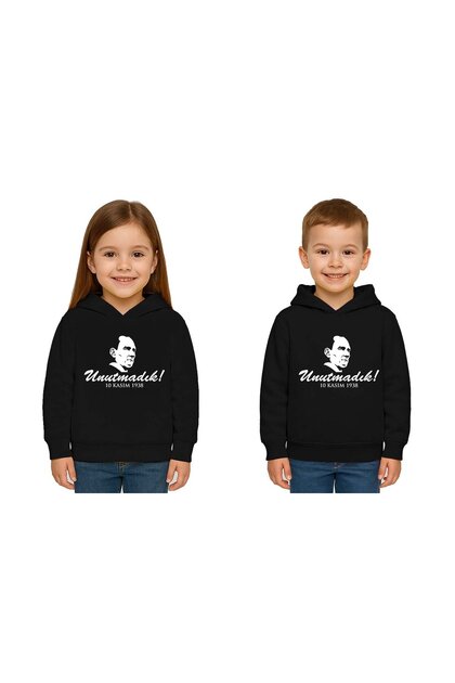 Unisex Moon and Star May 19 October 29 April 23 November 10 Ataturk Children's Hooded Sweatshirt