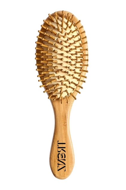 Natural bamboo wooden hairbrush for detangling and scalp massage - R50