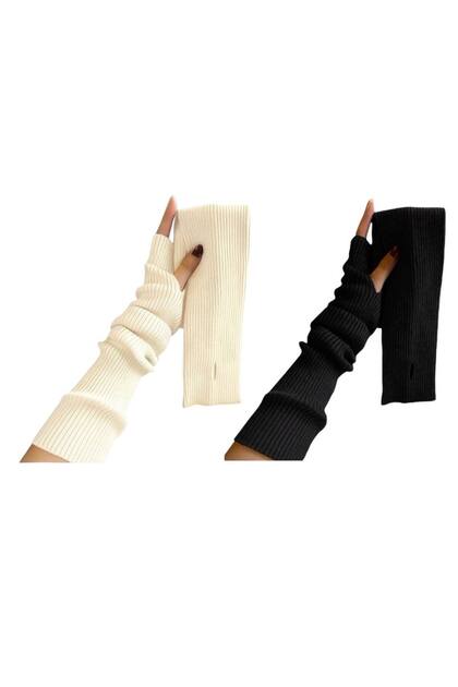 2 Pieces of Ribbed Knitwear Sleeves