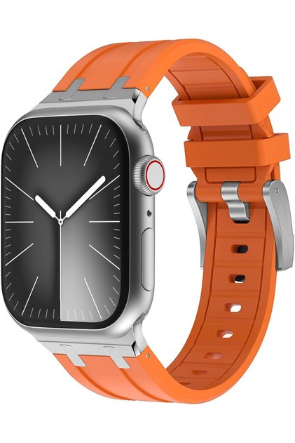 49mm 46mm 45mm 44mm 42mm(series 3 2 1) for Apple Watch Strap, Men Liquid Silicone Rubber Strap