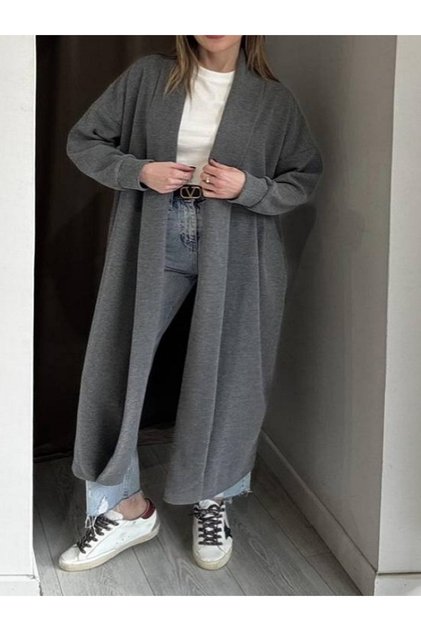 Selanik Fabric Long Cardigan