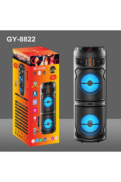 RTG GY8822 MİKROFONLU BLUETOOTH SPEAKER LED IŞIKLI KARAOKE