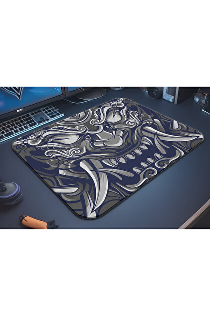 urzuva Infernal Oni Gaming Oyuncu XL Mouse Pad Kaydırmaz Dikişli