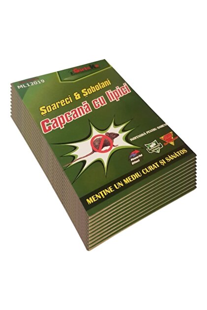 Set 10 capcane pentru soareci, cu lipici, tip carte