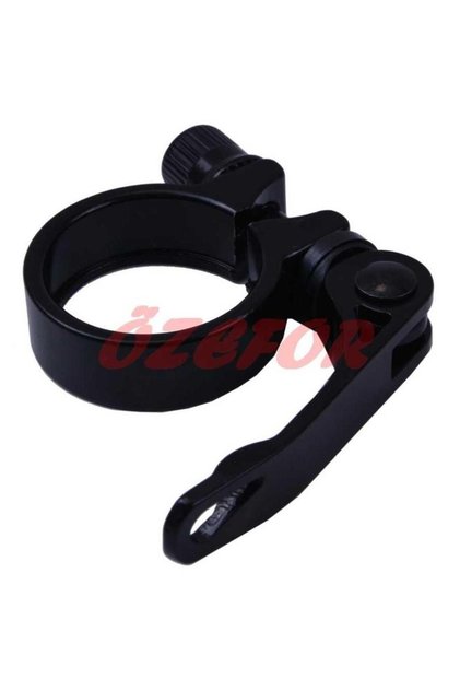 Bicycle Seatpost Clamp with Lock Black 34.9mm (31.8 Seatpost Compatible)