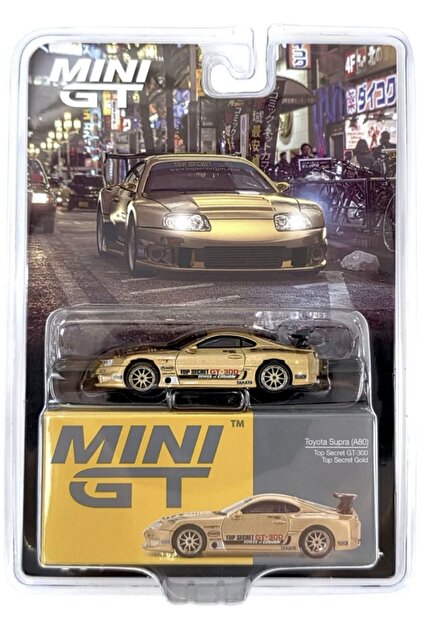 HOT WHEELS Mini GT 1/64 Toyota Supra (A80) Top Secret Gold GT-300
