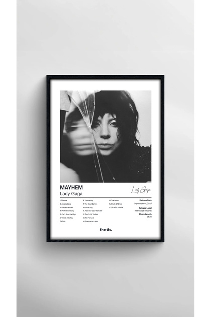 Thetic Lady Gaga - MAYHEM Albüm Koleksiyonu PREMIUM Spotify Poster