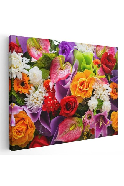 Tablou aranjament floral flori variate, multicolor, cod 1603