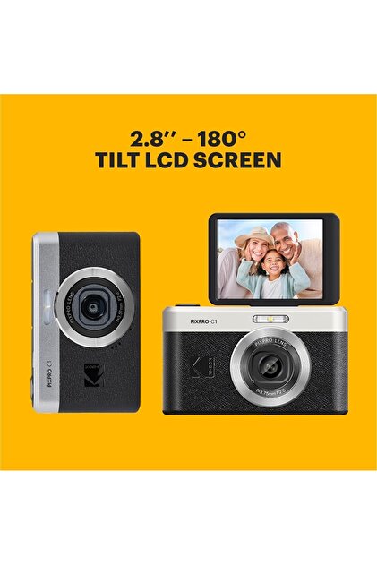 Kodak Pixpro C1 Ultra Kompakt Dijital Kamera | 13MP, 4X Zoom, 2.8
