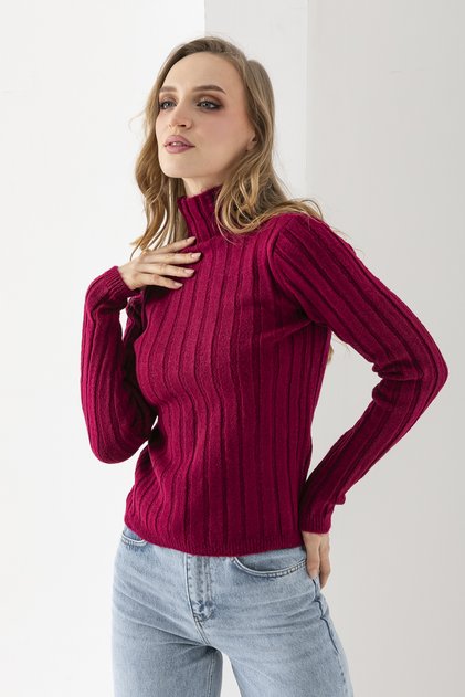 High Neck Slim Fit Bodysuit, Ribbed Knit Sweater, High Neck Slim Fit Sweater.