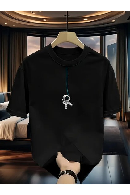 Men's Minimal Space Themed Men's T-Shirt