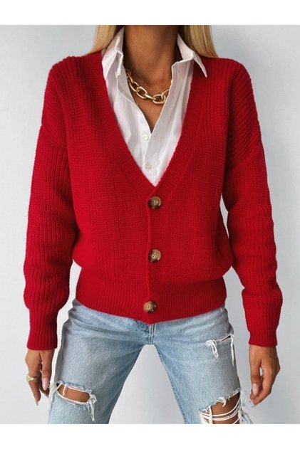 Women's Button Detail Knitwear Cardigan
