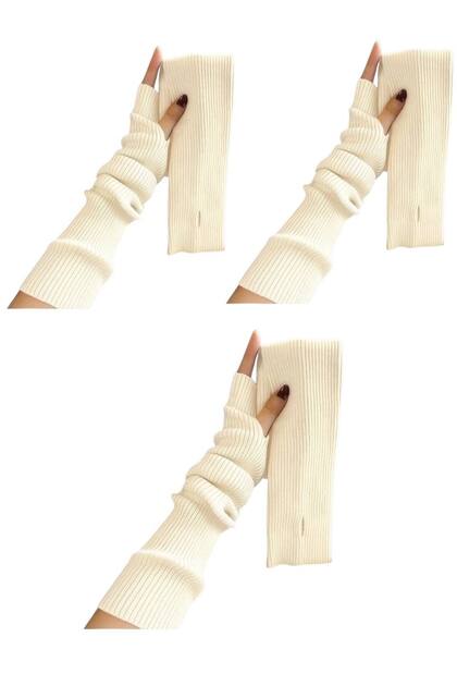 3 Pieces of Ribbed Knitwear Sleeves